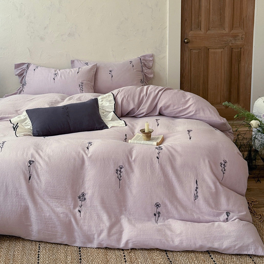 Simple Branch · 100% Crinkle Gauze Cotton Bedding Set