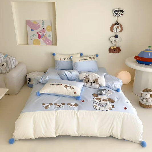 Snoozy Pup · 100S Long Staple Cotton Bedding Set