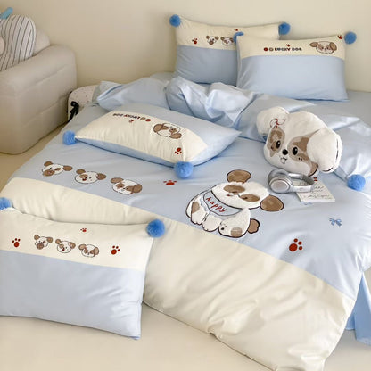 Snoozy Pup · 100S Long Staple Cotton Bedding Set