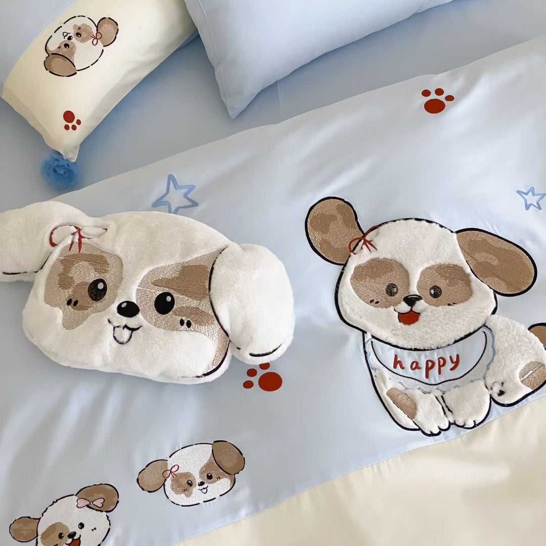 Snoozy Pup · 100S Long Staple Cotton Bedding Set