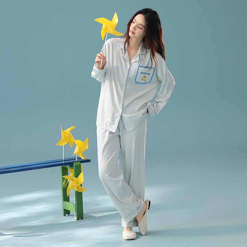 Soft Sky · Women's Cotton Long Sleeve Pajama Set