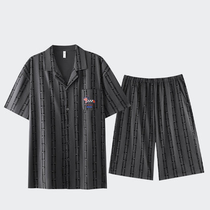 Stripey Dream · Couple Cotton Short Sleeve Pajama Set
