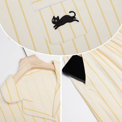 Sunny Kitty · Couple Cotton Long Sleeve Pajama Set