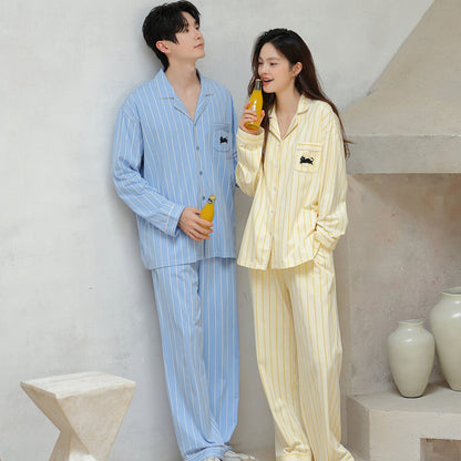 Sunny Kitty · Couple Cotton Long Sleeve Pajama Set