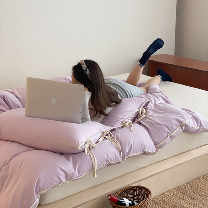 Cloud Mix · 100% Knit Cotton Bedding Set