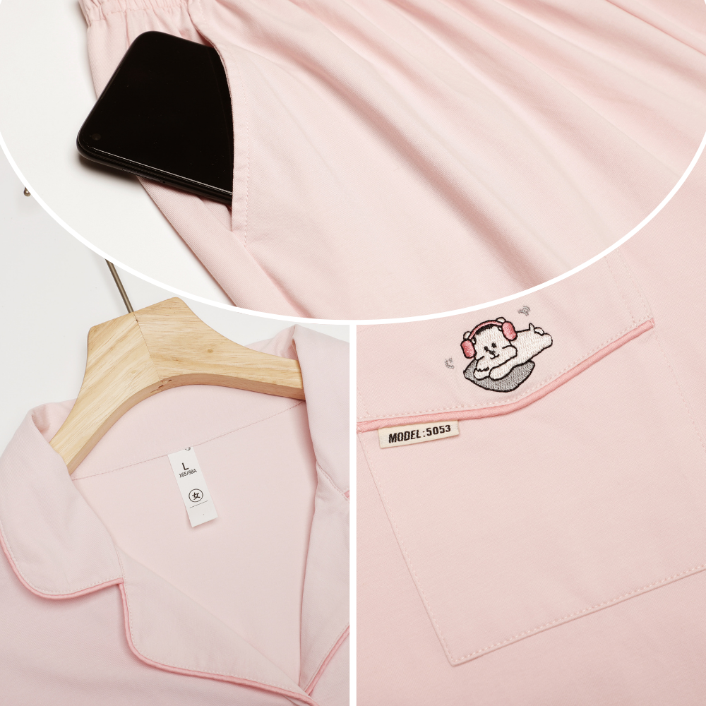 The Sleepy Pup · Couple Cotton Long Sleeve Pajama Set