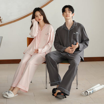 The Sleepy Pup · Couple Cotton Long Sleeve Pajama Set