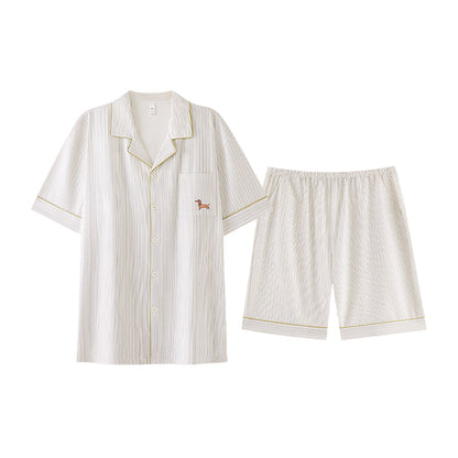 Tiny Dachshund · Couple Cotton Short Sleeve Pajama Set