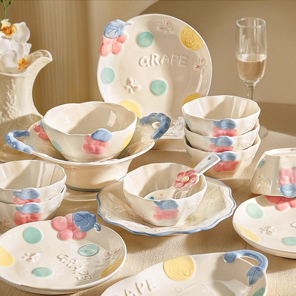 Vineyard Romance · Ceramic Dinnerware Set