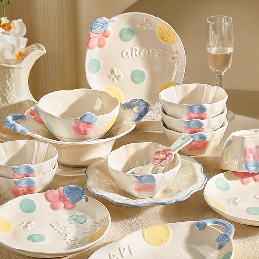 Vineyard Romance · Ceramic Dinnerware Set