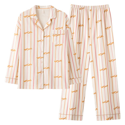 Whispering Fox · Women's Cotton Long Sleeve Pajama Set
