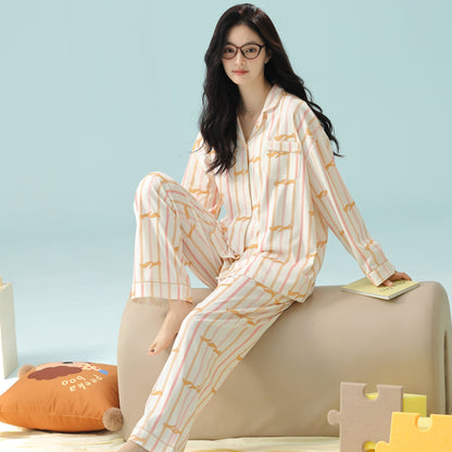 Whispering Fox · Women's Cotton Long Sleeve Pajama Set