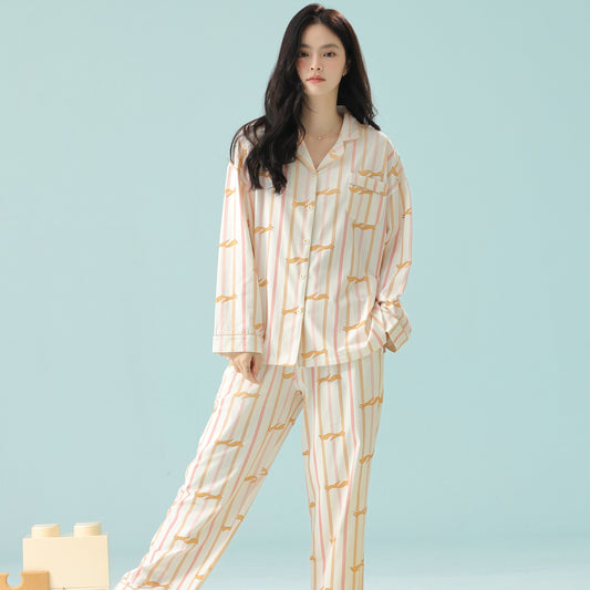 Whispering Fox · Women's Cotton Long Sleeve Pajama Set