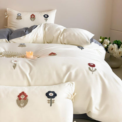 Whispering Petals · 100s Long Staple Cotton Flannel Bedding Set
