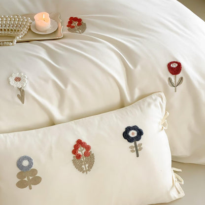 Whispering Petals · 100s Long Staple Cotton Flannel Bedding Set