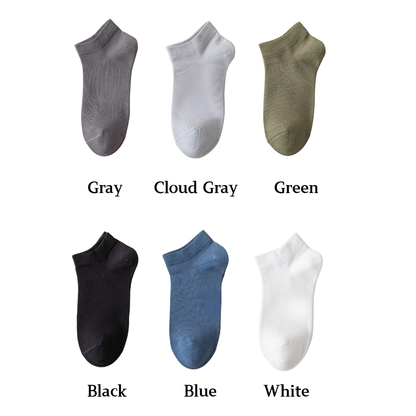 Men's Cotton Ankle Socks - 5 Pairs